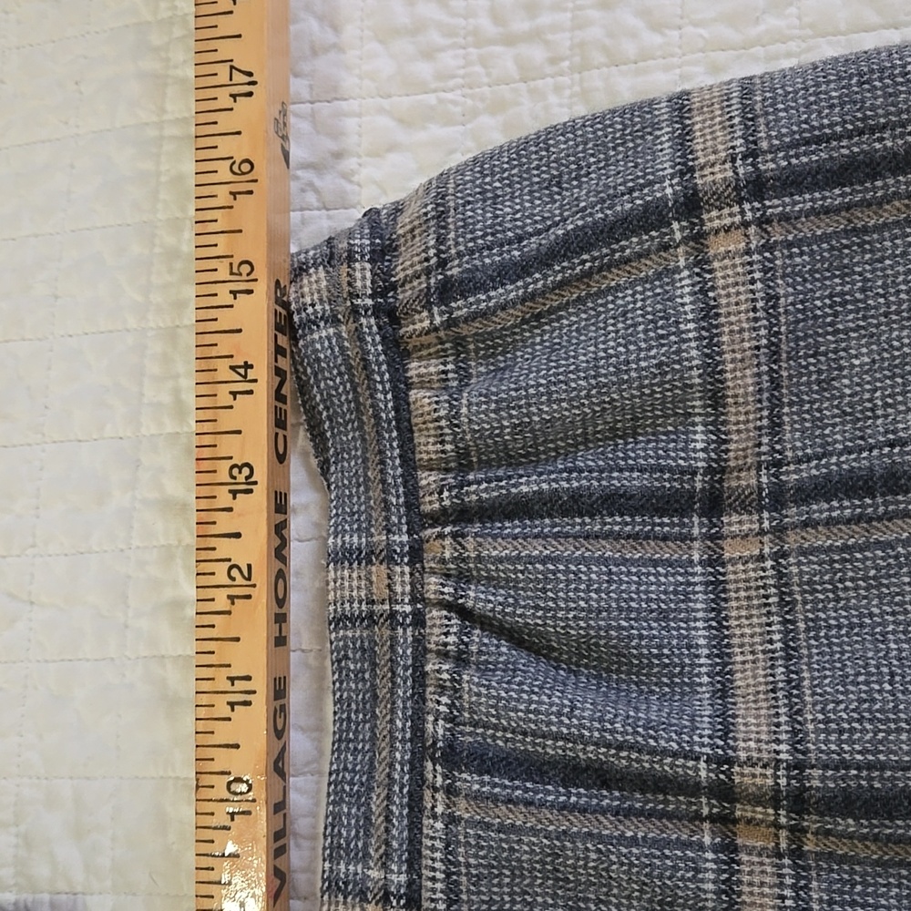 Pendleton Vintage Virgin Wool Gray  Cream Plaid Blazer and Skirt Set Womens 14 - Picture 6 of 13